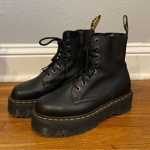 Jadon Pisa Leather Platform Dr. Marten Boots Size 8